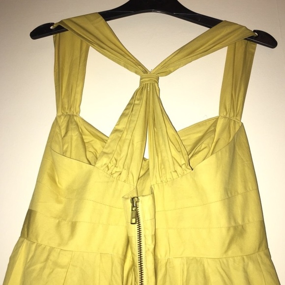 (2 for $40) FRENCH CONNECTION Cross Back Dress - Mustard EUC - Picture 2 of 4